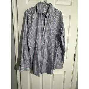Peter Miller Button Down Shirt Men's L Plaid Cotton Long Sleeve